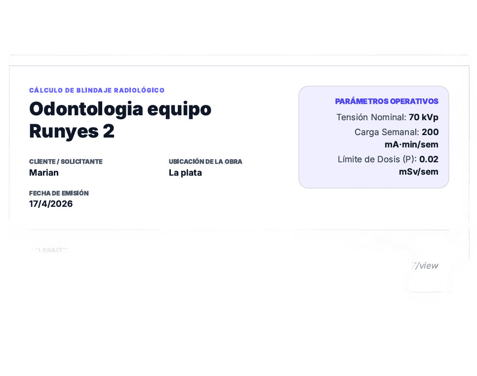 Memoria de Cálculo de Blindaje