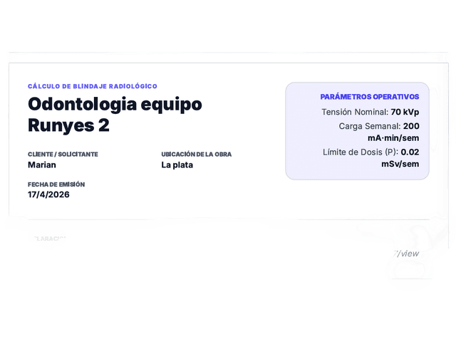 Memoria de Cálculo de Blindaje